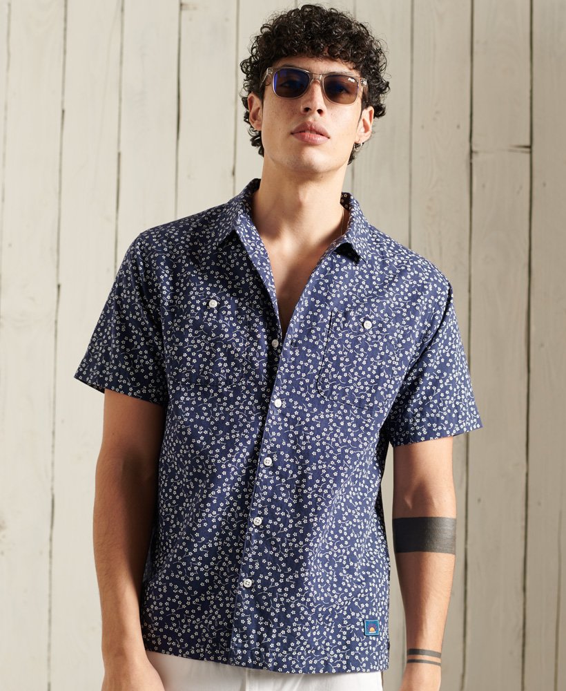 Mens short sleeve beach best sale shirts