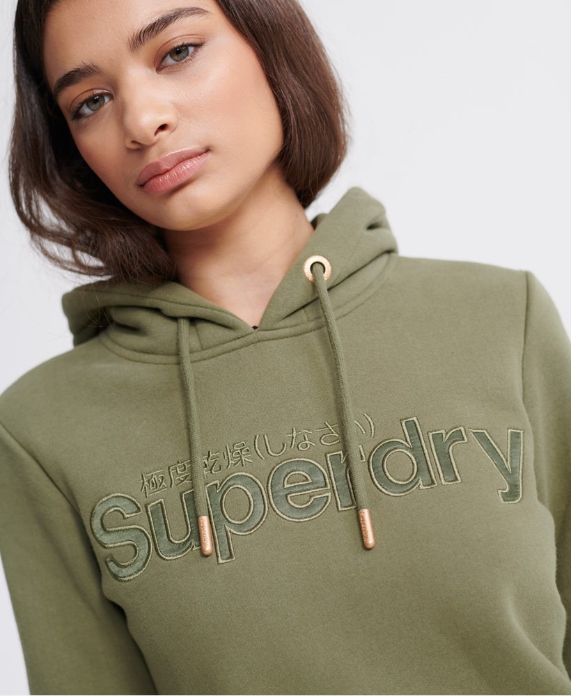 Sl Applique Entry Hoodie Br Superdry