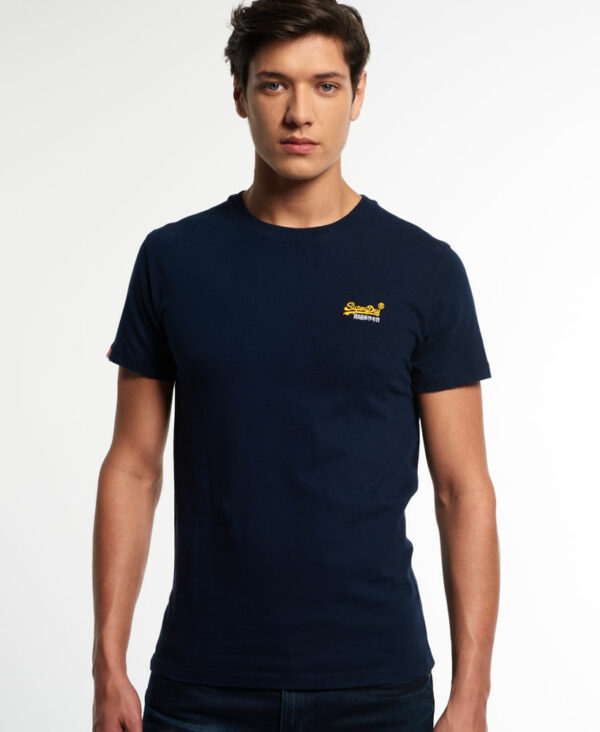 Superdry men's Vintage Embroidered T-Shirt from the Orange Label range. This classic Superdry tee features