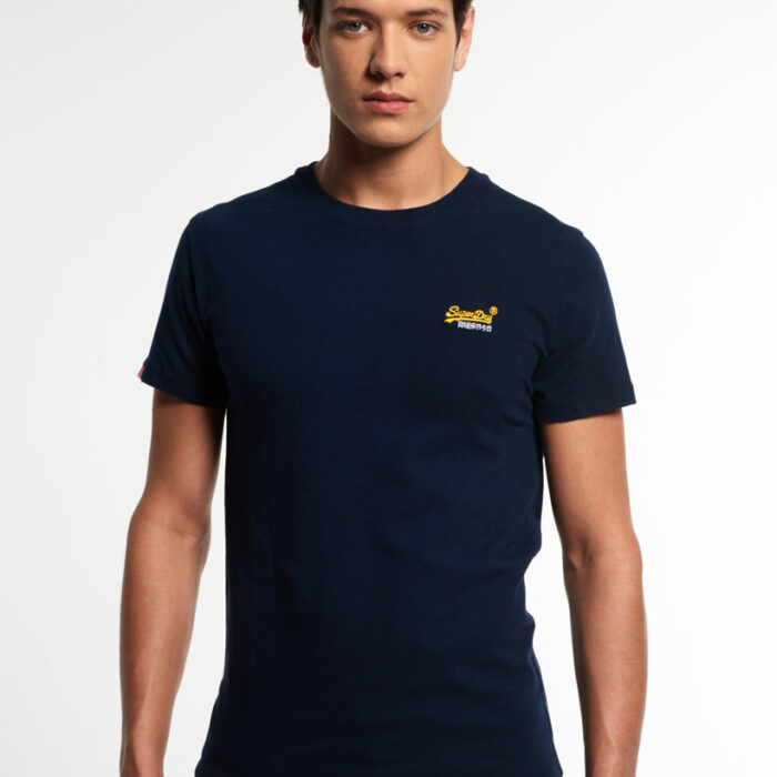 Superdry men's Vintage Embroidered T-Shirt from the Orange Label range. This classic Superdry tee features