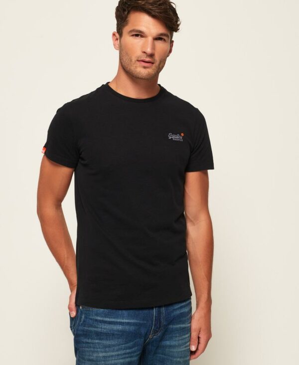 Superdry men's Vintage Embroidered T-Shirt from the Orange Label range. This classic Superdry tee features