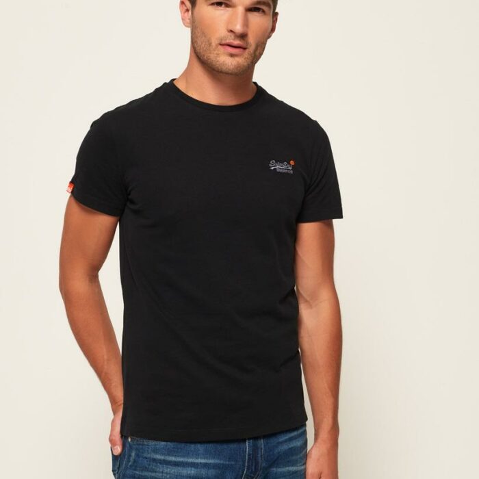 Superdry men's Vintage Embroidered T-Shirt from the Orange Label range. This classic Superdry tee features