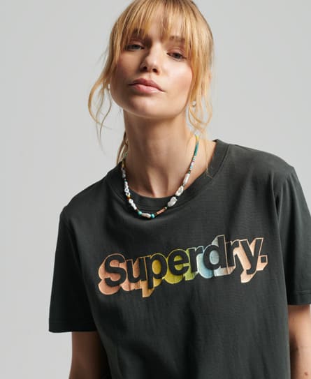 Vintage Core Logo Metallic T-Shirt - Superdry