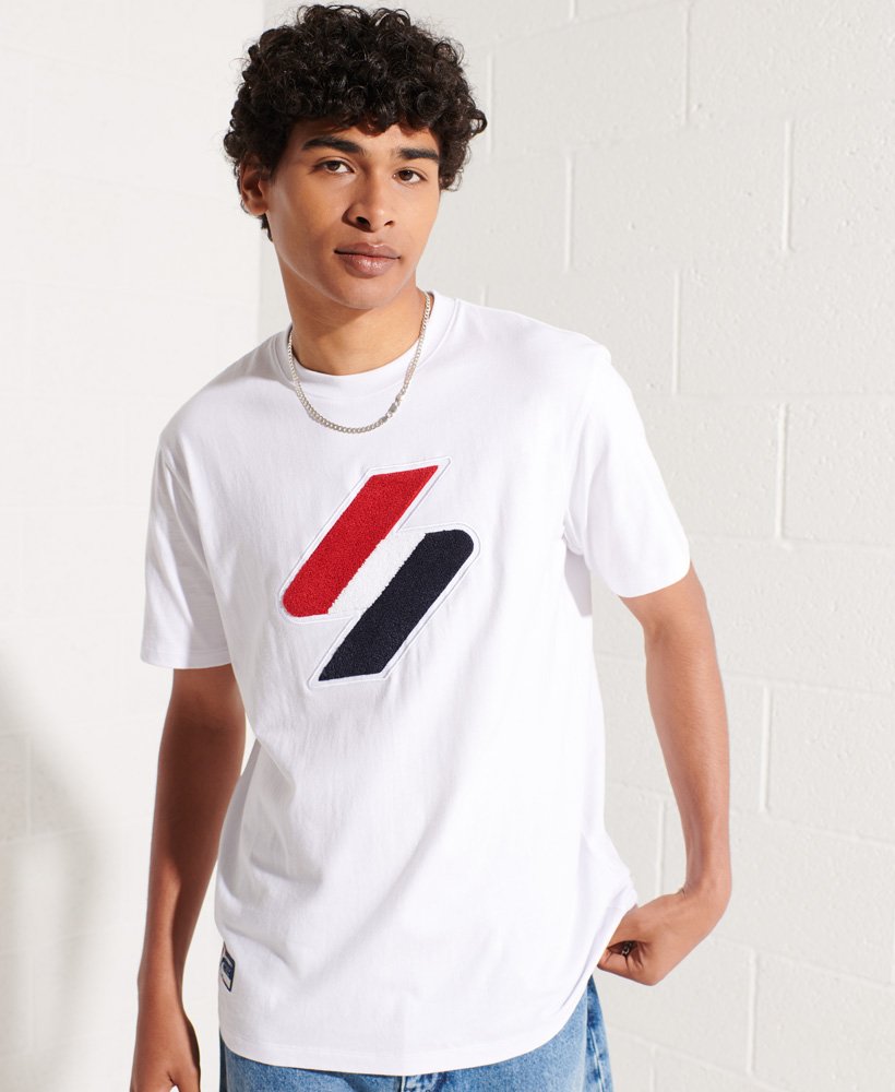 Code Logo Chenille T Shirt Optic M1011154A 01C 3
