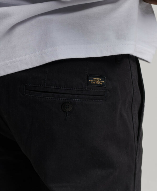 Officers Slim Chino Trousers Jet Black M7010689A 12A 4