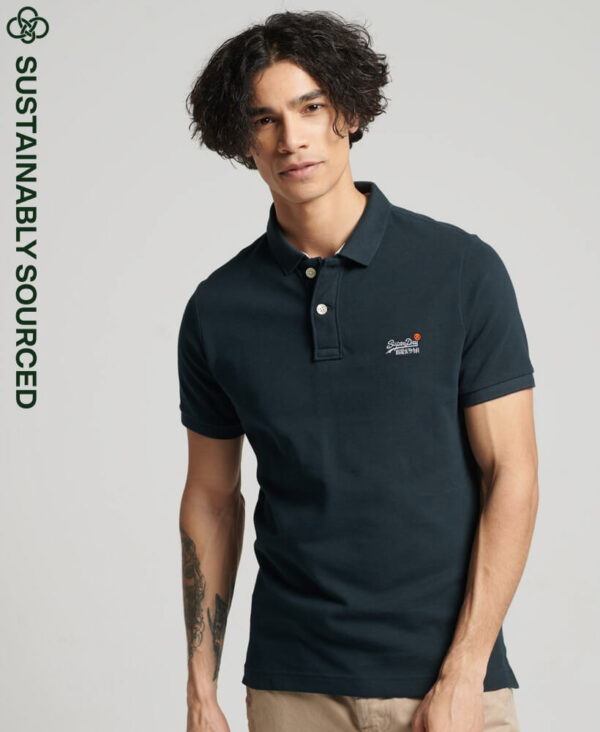 Organic Cotton Classic Pique Polo Shirt Eclipse Navy M1110031A 98T 1