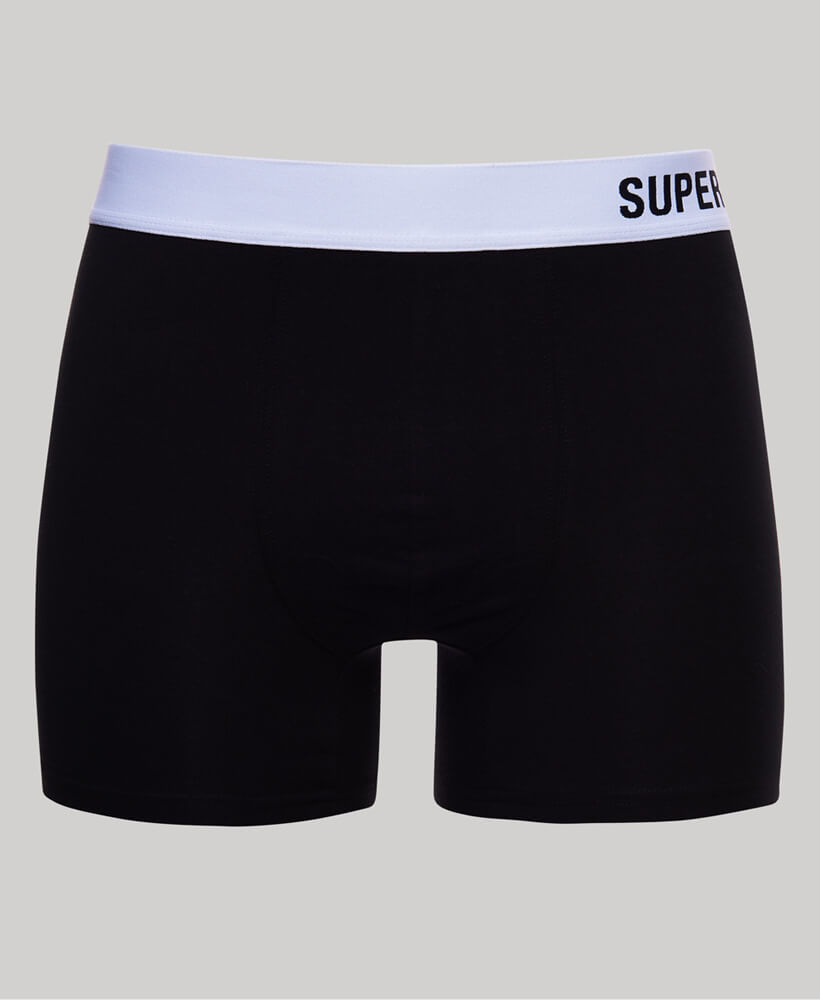 Organic Cotton Offset Boxer Double Pack Black Optic M3110343A 33B 5