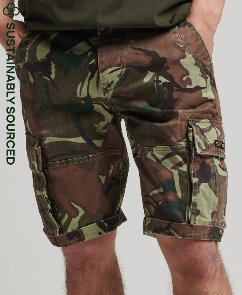 Organic Cotton Vintage Core Cargo Heavy Shorts Outline Camo Dark M7110299A 6WZ 1