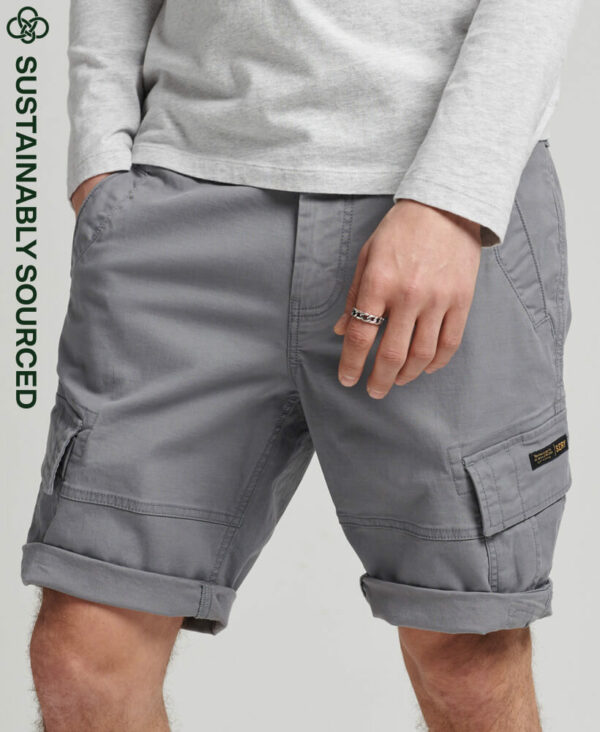 Organic Cotton Vintage Core Cargo Shorts Naval Grey M7110300A HDP 1