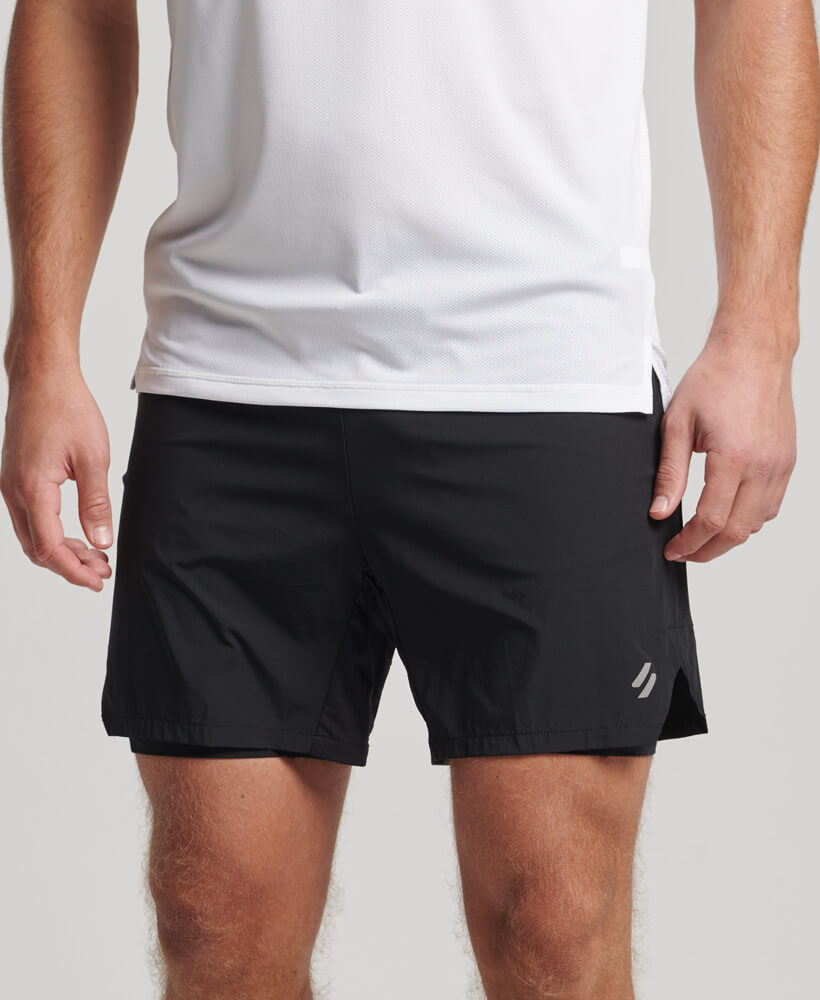 Run Premium Layered Shorts Black MS311296A 02A 1