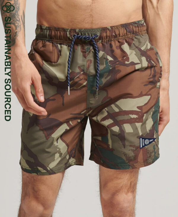 Vintage Varsity Swim Shorts Outline Camo Dark M3010188A 6WZ 1