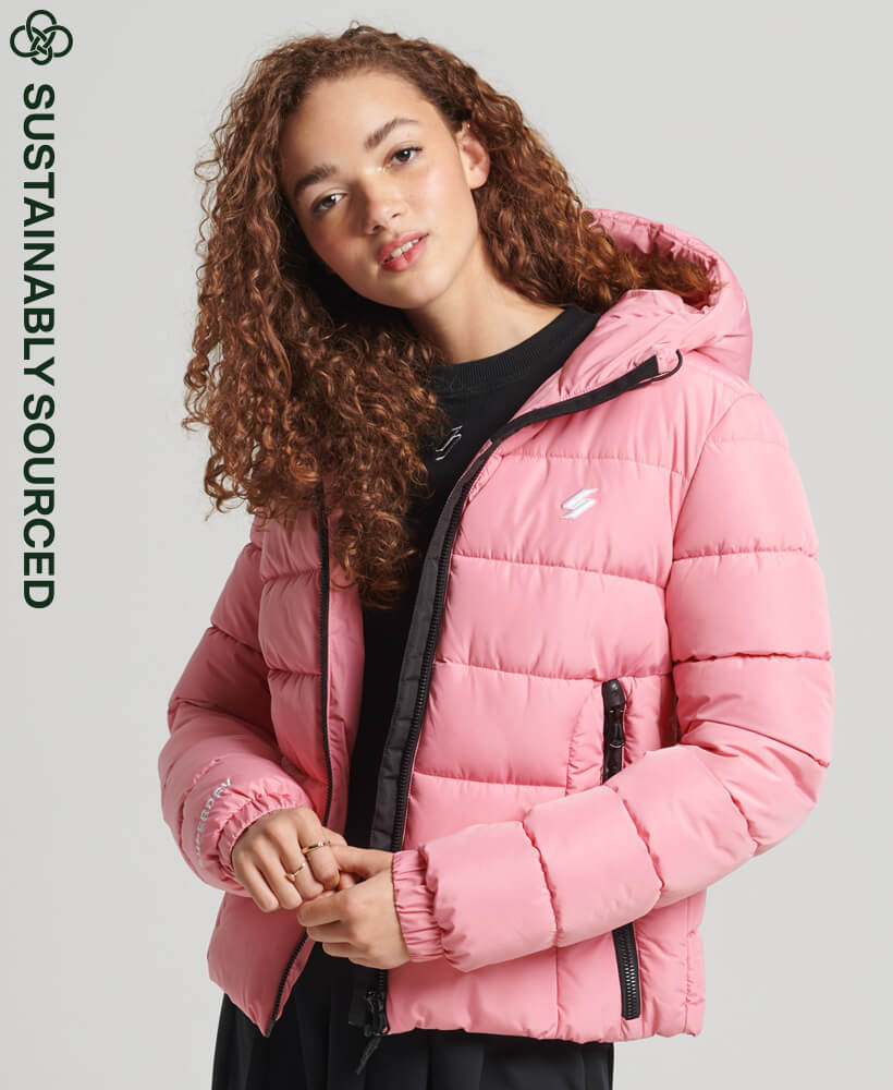 Hooded Spirit Sports Puffer Jacket Montauk Blush W5010964A 3KJ 1