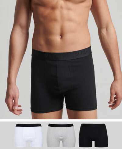 Organic Cotton Boxer Triple Pack Black Grey Optic M3110342A 6PD 1