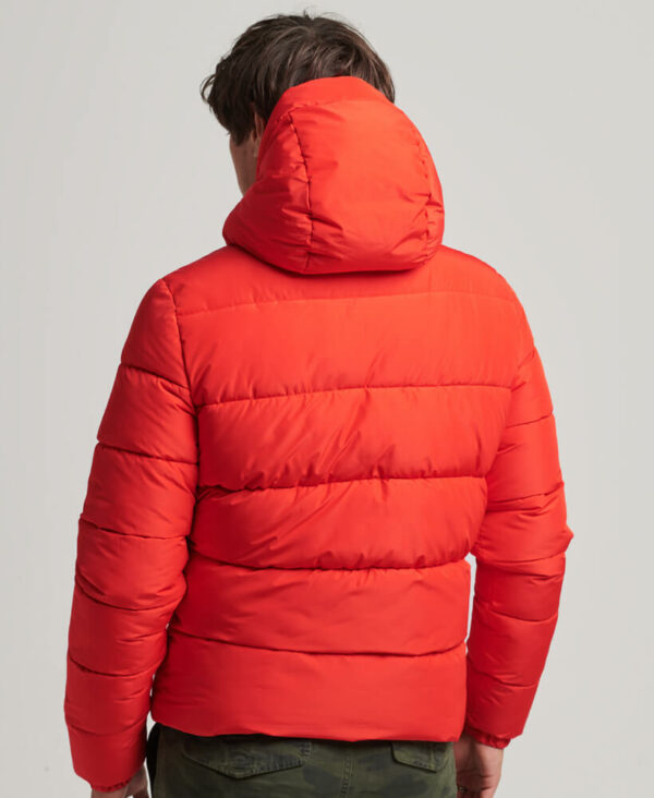 Sports Puffer Hooded Jacket Bright Red M5011212A 60I 2