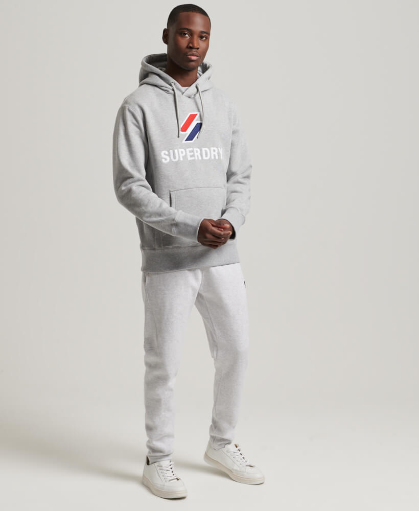 Stacked Applique Logo Hoodie - Superdry