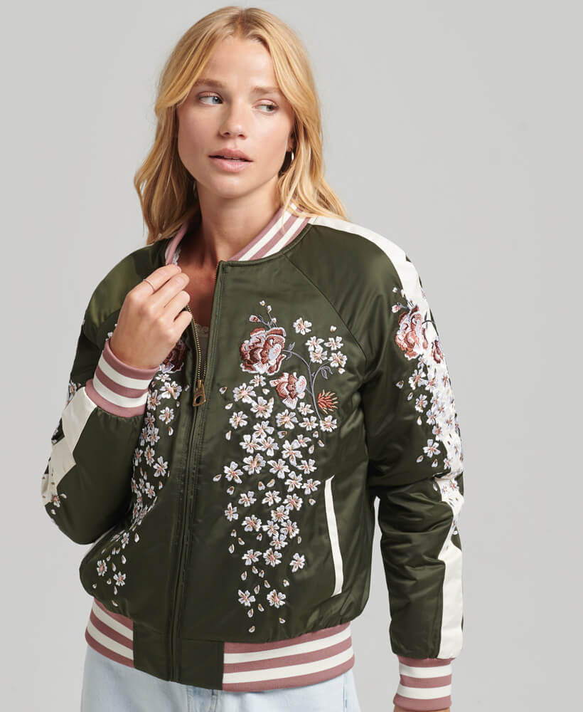 Suikajan Embroidered Bomber Jacket Superdry