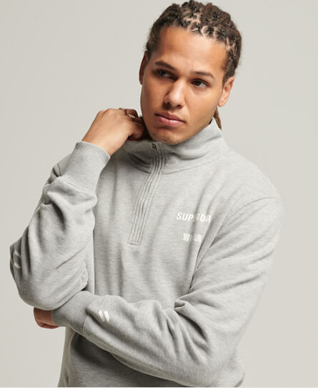 Half Zip Sweatshirt - Steel Marl, Men's Sweatshirts, Sports Inspired  Hoodies & Sweatshirts