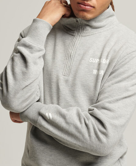 Code Core Sport Half Zip Sweatshirt Grey Marl M2011900B 07Q 4