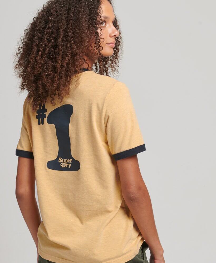Cooper Nostalgia T Shirt Ochre Marl Eclipse Navy W1010862A 7EX 2