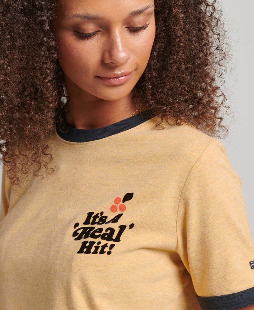 Cooper Nostalgia T Shirt Ochre Marl Eclipse Navy W1010862A 7EX 3