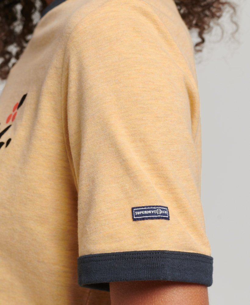 Cooper Nostalgia T Shirt Ochre Marl Eclipse Navy W1010862A 7EX 4