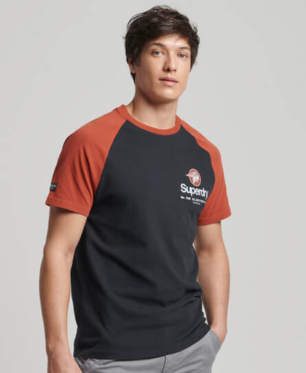 Core Logo Graphic Raglan T Shirt Eclipse Navy M1011512A 98T 1
