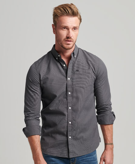 Cotton Micro Check Shirt - Superdry