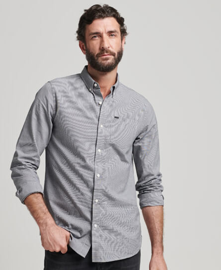 Cotton Micro Check Shirt - Superdry