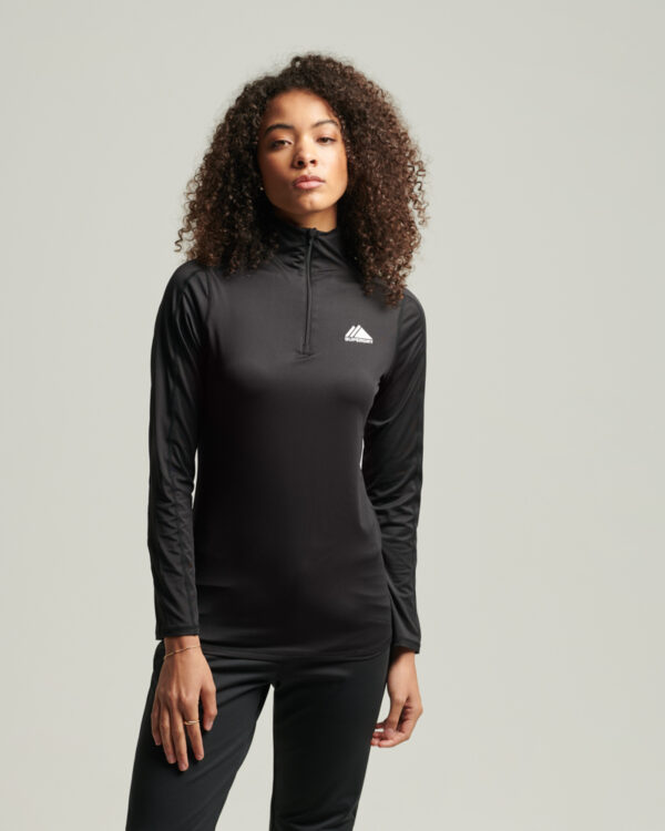 HALF ZIP BASE LAYER Black WS110099A 02A 1