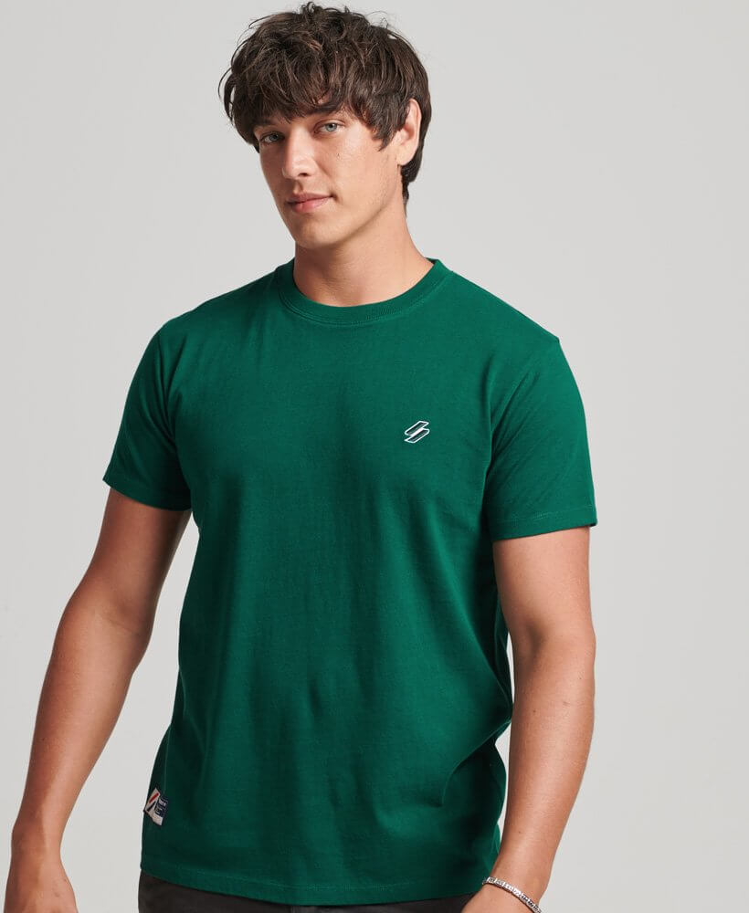 Organic Cotton Essential Logo Loose Fit T Shirt Mid Pine M1011185A 0WA 1