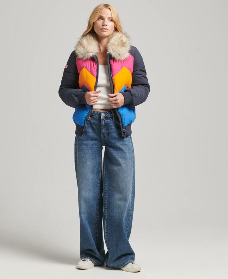 Retro Panel Short Puffer Coat Superdry