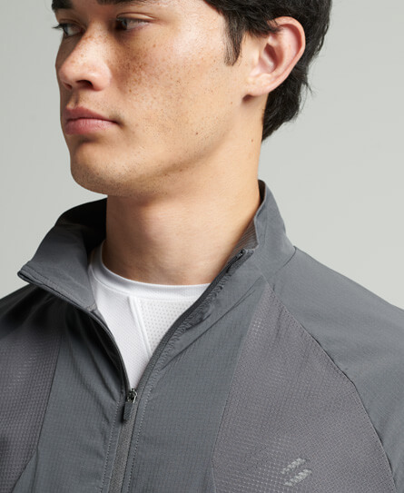 Stretch Woven Track Top Charcoal MS311334A 00Q 4