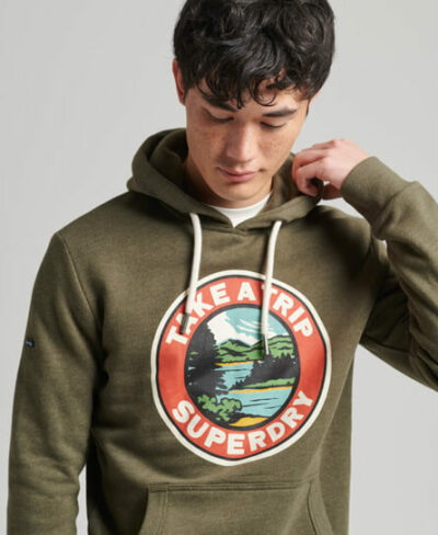 Travel Hoodie Olive Marl M2011958A AA5 1