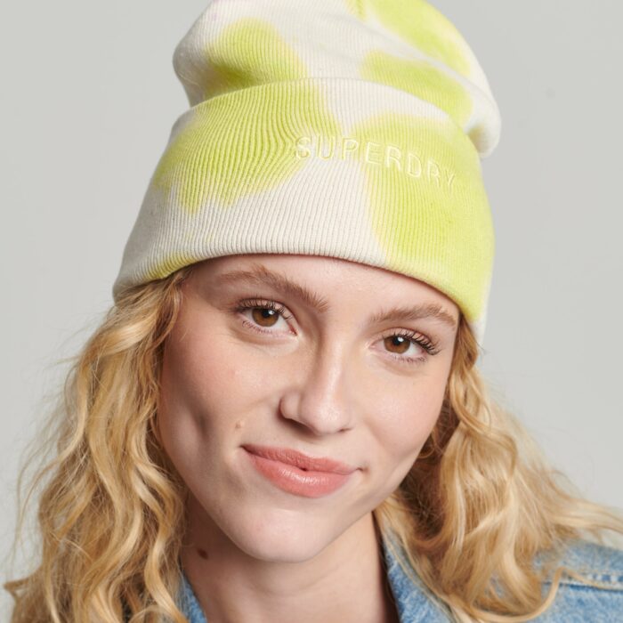 UNISEX VINTAGE DYED BEANIE Ecru Lime Purple Y9011005A 7TO 1