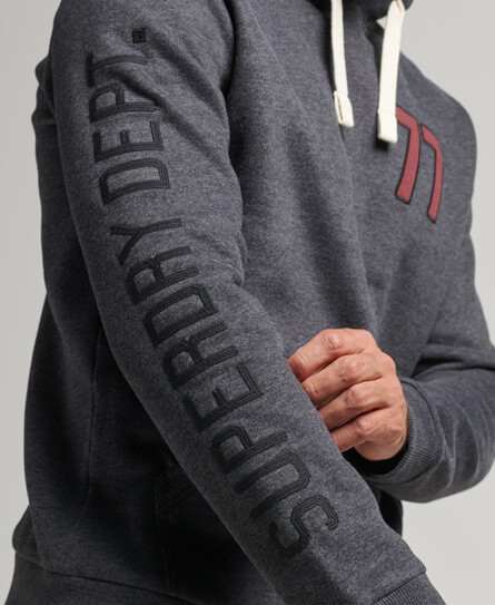 Vintage Script Style College Hoodie Superdry