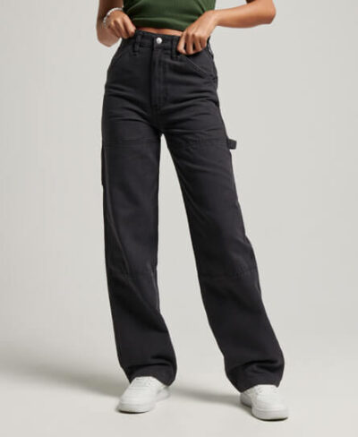 Wide Leg Carpenter Pants Black W7010803A 02A 1