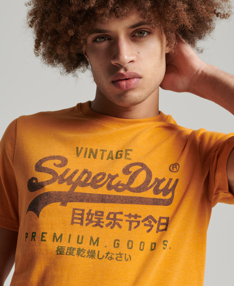 Classic Graphic Logo T Shirt Thrift Gold Marl M1011317A 6RG 1