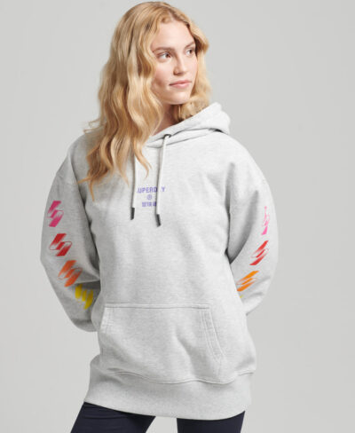 Code Halftone S Logo Os Hoodie Cadet Grey Marl W2011406A JAR 1
