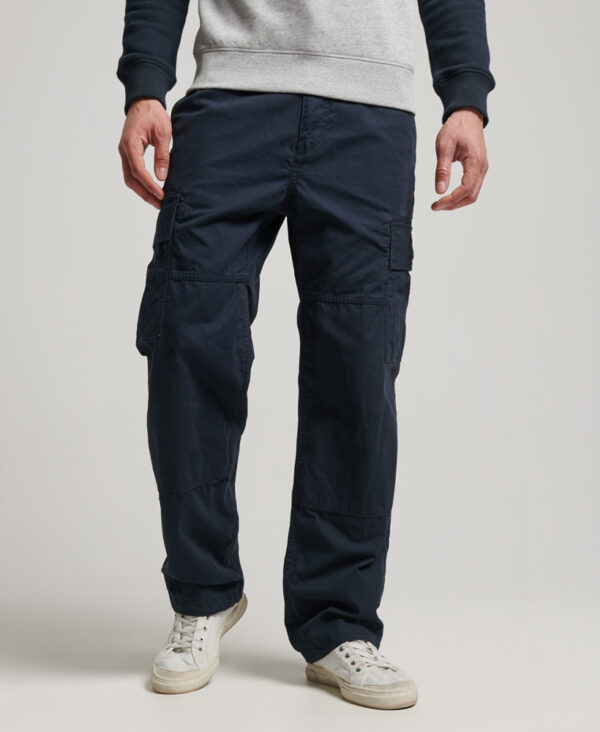 Organic Cotton Baggy Cargo Pants Eclipse Navy M7010882A 98T 1