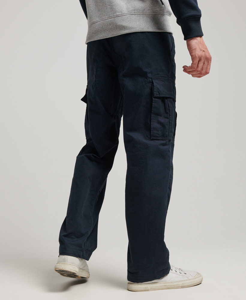 Organic Cotton Baggy Cargo Pants Eclipse Navy M7010882A 98T 2