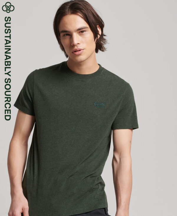 Organic Cotton Essential Logo T Shirt Campus Green Grit M1011245A 3KV 1