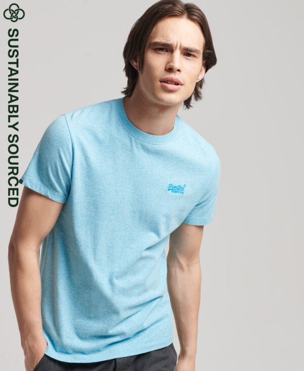 Organic Cotton Essential Logo T Shirt Turquoise Sea Grit M1011245A 5WW 1