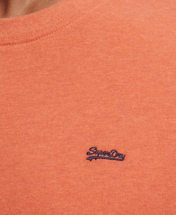 Organic Cotton Essential Micro Logo T Shirt Rust Orange Marl M1011350A 5EY 3