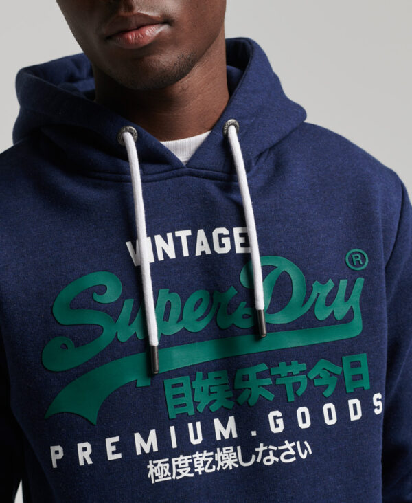 Organic Cotton Vintage Logo Hoodie Midnight Blue Grit M2011885A 4AY 4