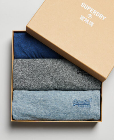 Organic Cotton Vintage Logo T Shirt Triple Pack BrBluMrl CrkBluGG KrstBkMgaGrt M1011362A 6QS 1