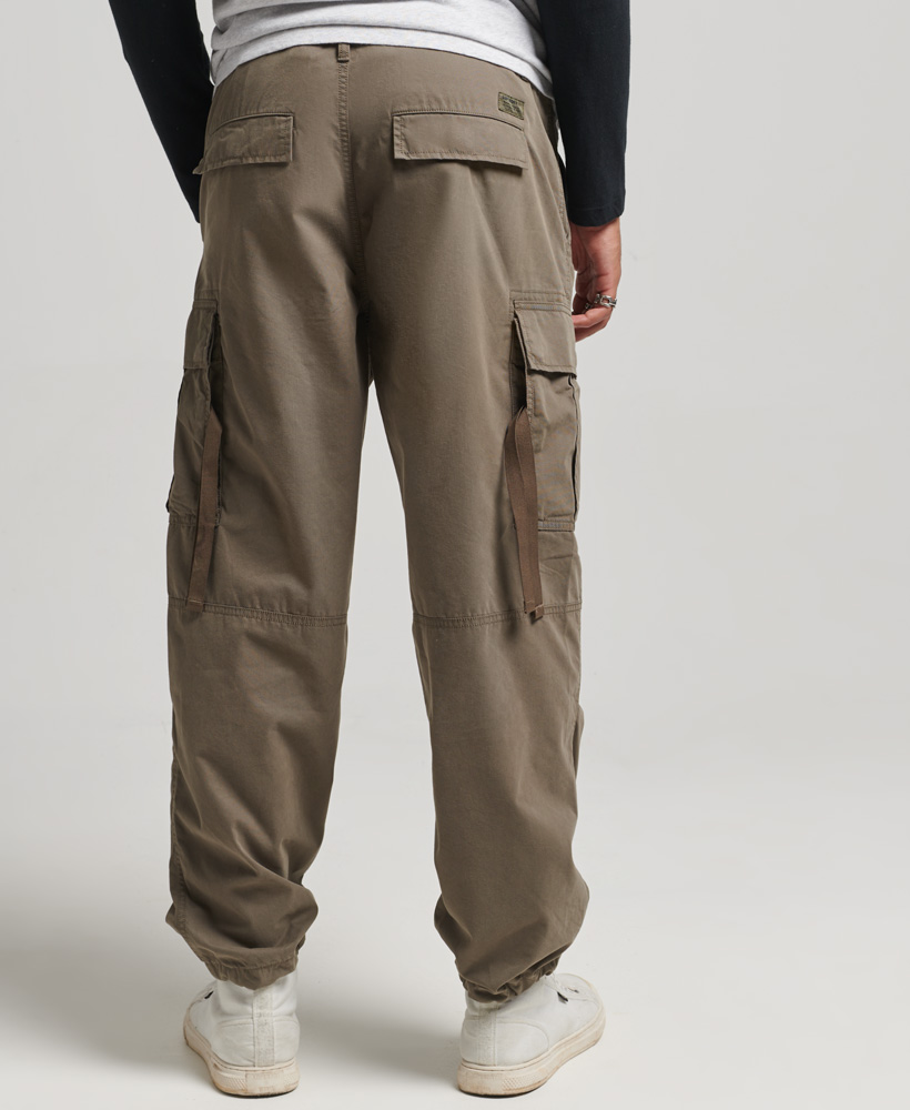 Organic Cotton Vintage Parachute Cargo Pants Dark Khaki M7010880A TSJ 2