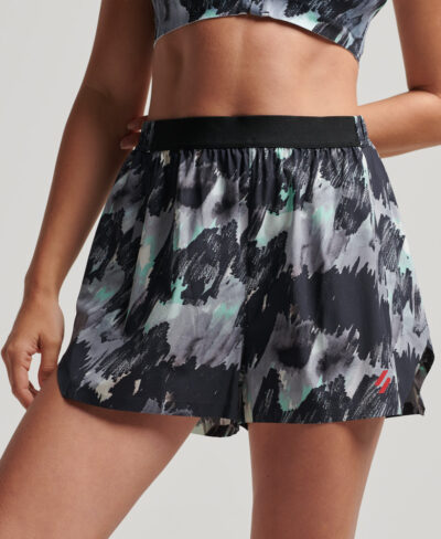 Run Shell Shorts Brush Camo Mint WS311706A 7MR 1