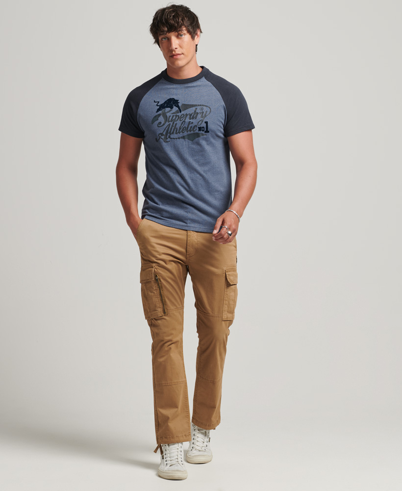 Scripted College T Shirt Jeans Marl Navy M1011664A 8PE 4