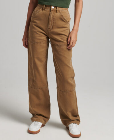 Wide Leg Carpenter Pants Sandstone W7010803A PZA 1