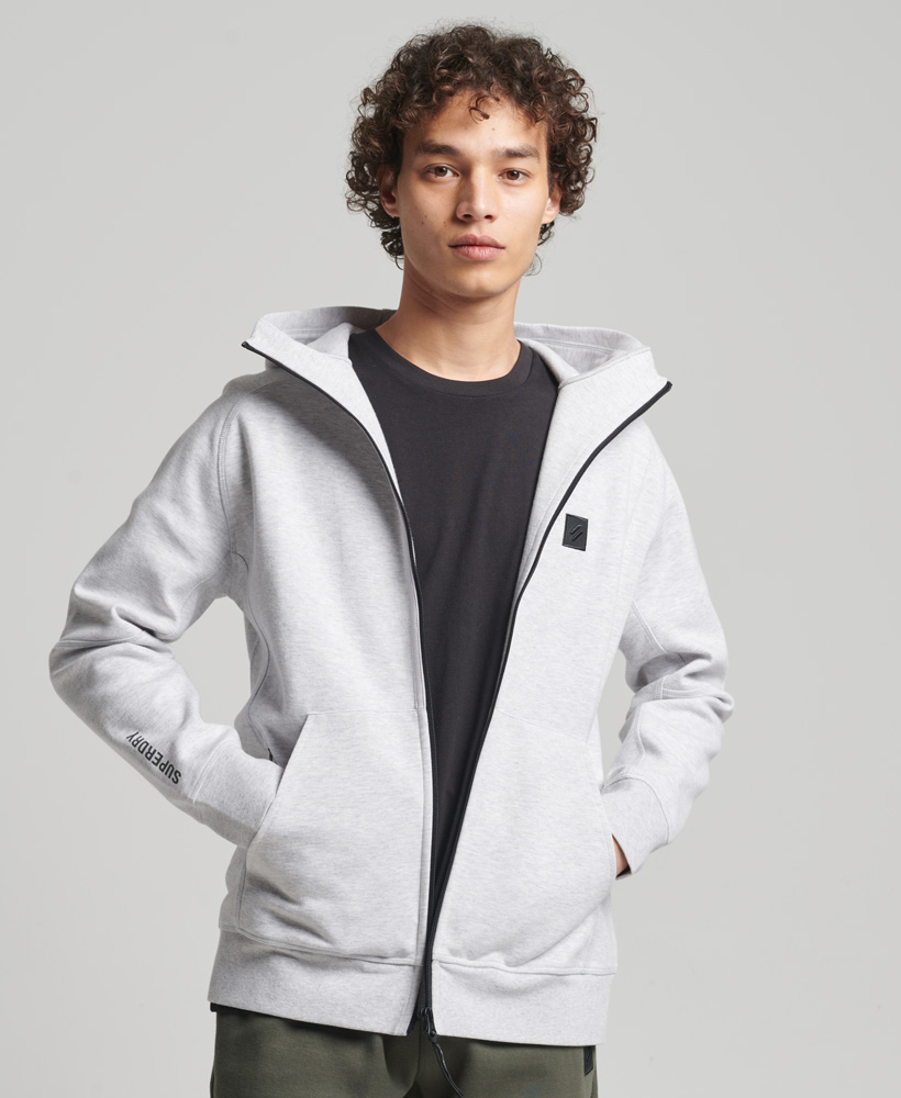 Code Tech Zip Hoodie Cadet Grey Marl M2011804A JAR 2